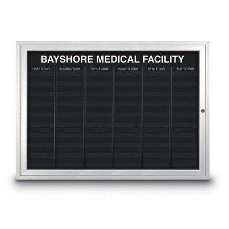 United Visual Products Outdoor Enclosed Combo Board, 72"x36", Satin Frame/White Porc & Apricot UVCB7236OD-WHTPORC-APRICOT